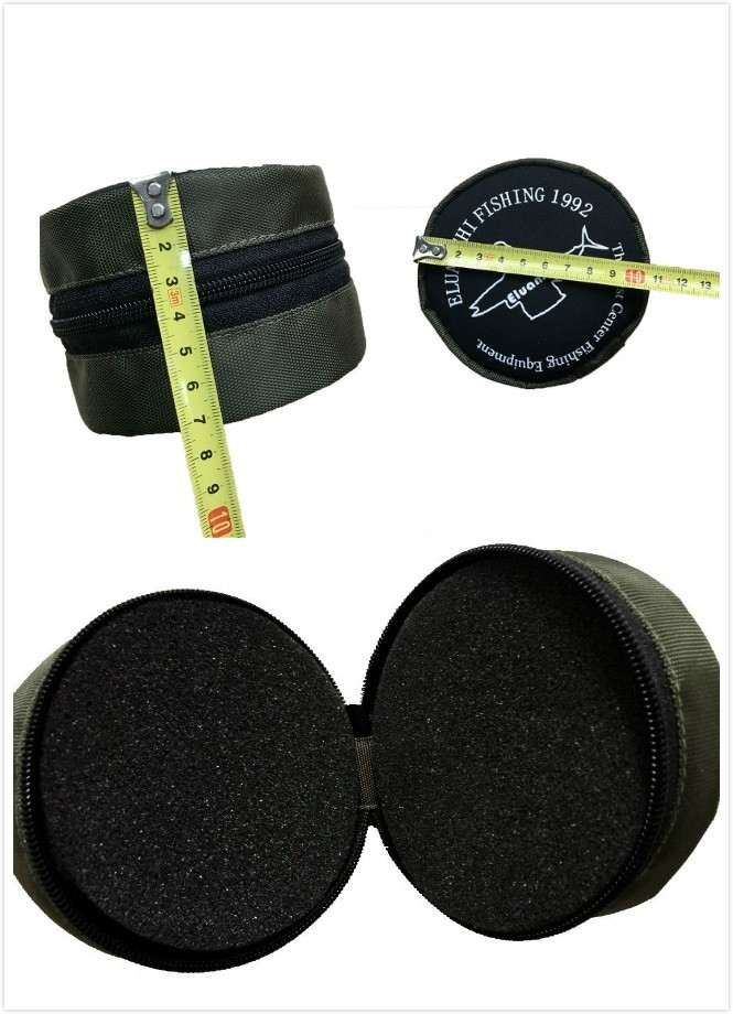 Bolsa de pesca com carretel de mosca, capa de bolso para proteger a caixa para isca de peixe, pesca de carpa de nylon neoprene vermelho genuíno esclarecido: Cinza claro