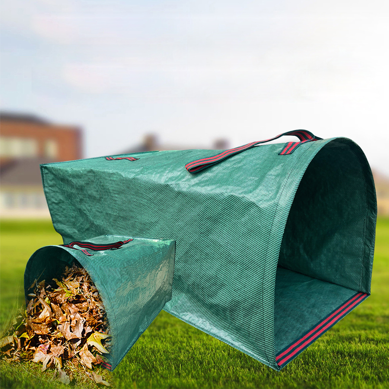Sac de collecte de feuilles de jardin 150L/200L/270L, avec poignées, sac poubelle de feuilles de pelouse de Patio, sac poubelle de Camping, rangement de vêtements sales