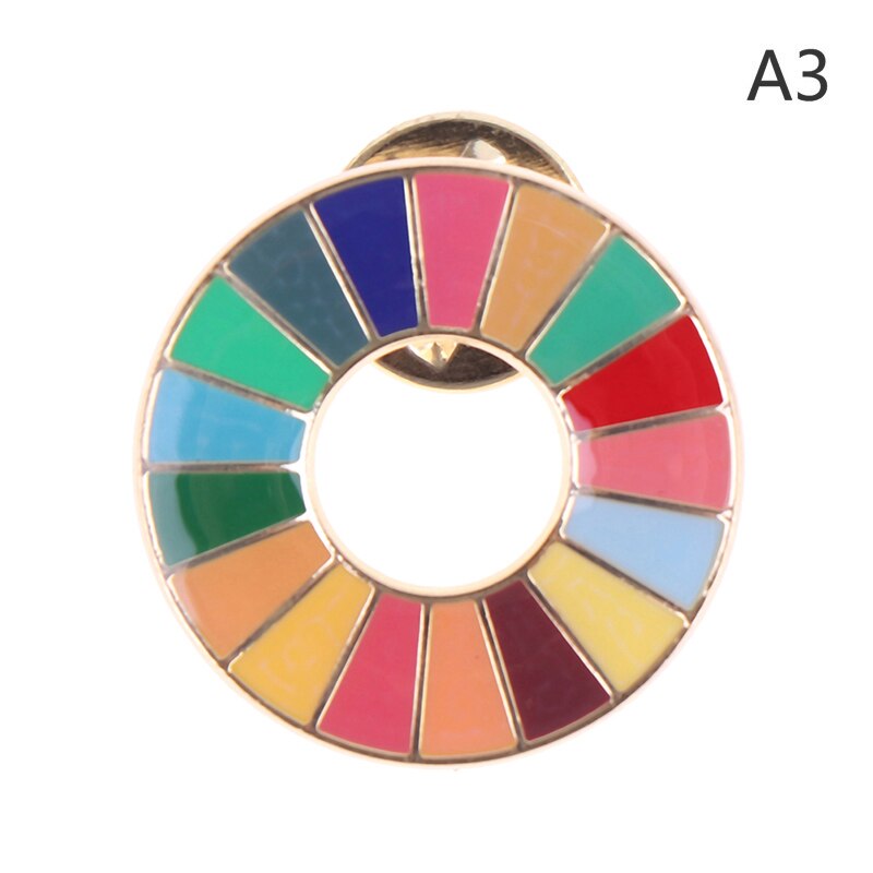 6g målene for bæredygtig udvikling broche united nations sdgs rainbow pin badge smykker til kvinder mænd lgbtq: A3