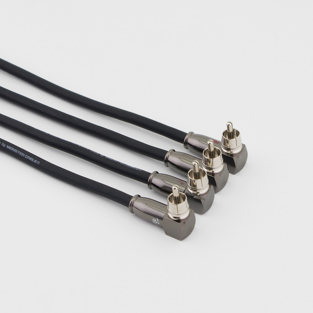 hifi Angle RCA Audio Cable Dual 2RCA to Dual 2RCA for TV DVD Speaker Subwoofer Amplifier Cable Shielded OFC: Red / 1.5m