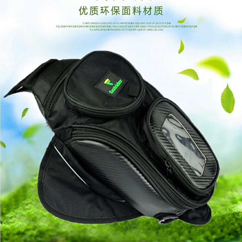 MR CHAOS Motorcycle tank bag Oil Fuel Bag Magnetic moto saddle luggage GPS Phone Bag Bigger Window suitcase For iphone Samsung: -02