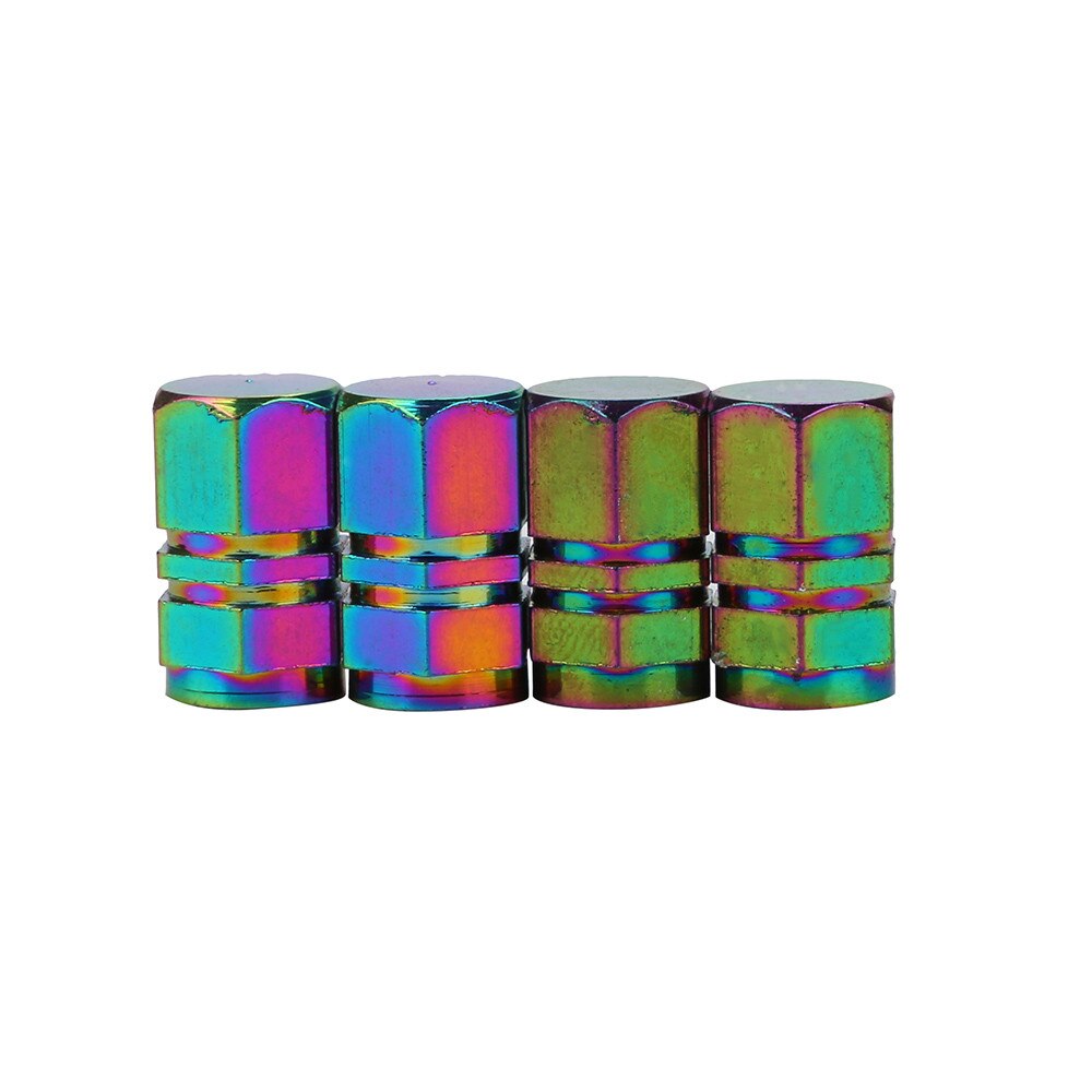 4 stk neonlys farve aluminium bildæk ventilhætter kugle bil lastbil luftport dæksel dæk fælg ventil hjulspindel hætte: H