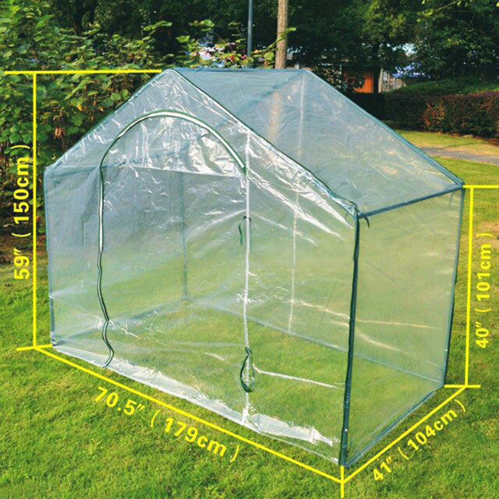 Home Plant Flowers Cover PVC Greenhouse Cover Waterproof Anti-UV Gardening Protect Plants Flower Strawberry (without Iron Stand)