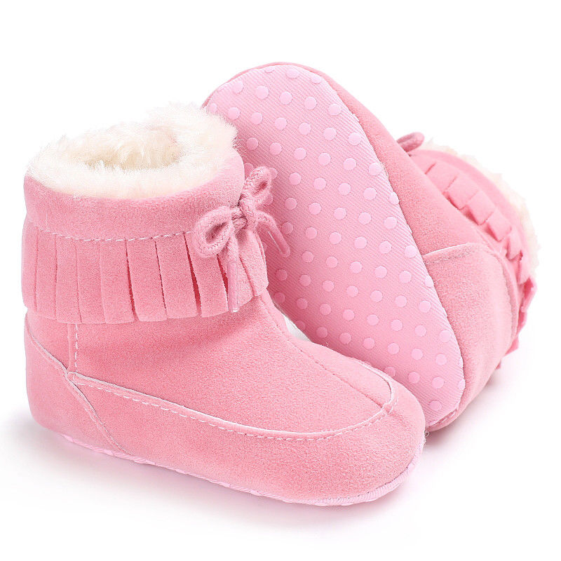 Recién nacido Niño, bebé, Invierno botas bebé niña Cuna La nieve botas recién nacido Niño Prewalker arco botas Zapatos
