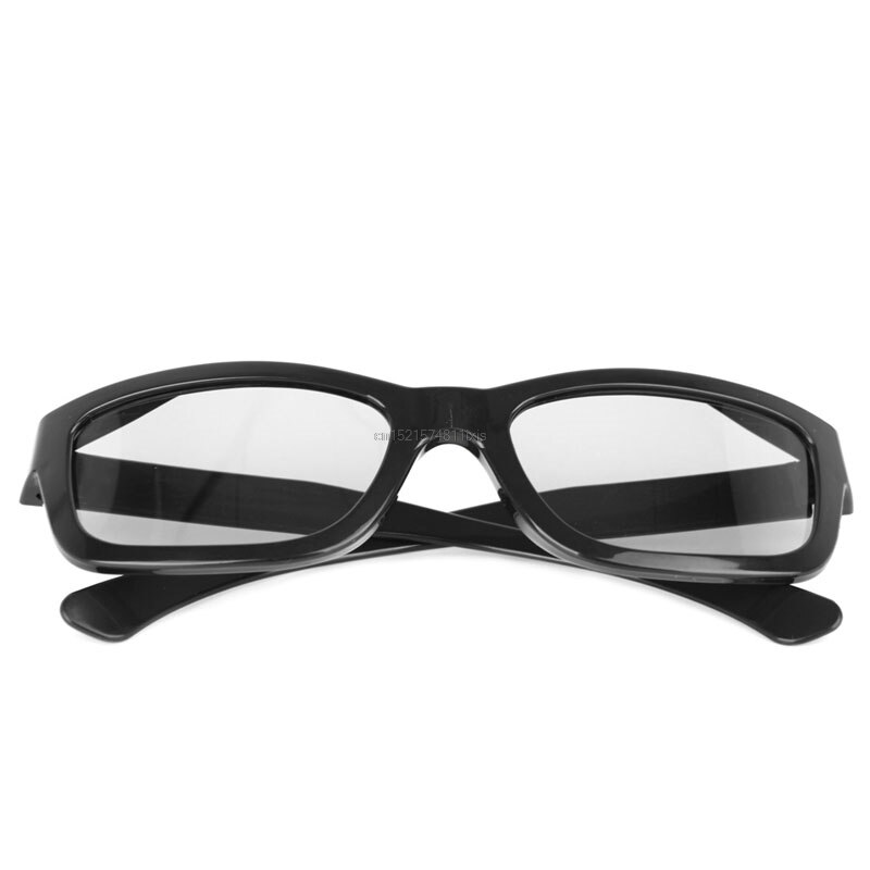 Circulair gepolariseerde passieve 3d stereobril zwart voor 3d tv's real d imax bioscopen