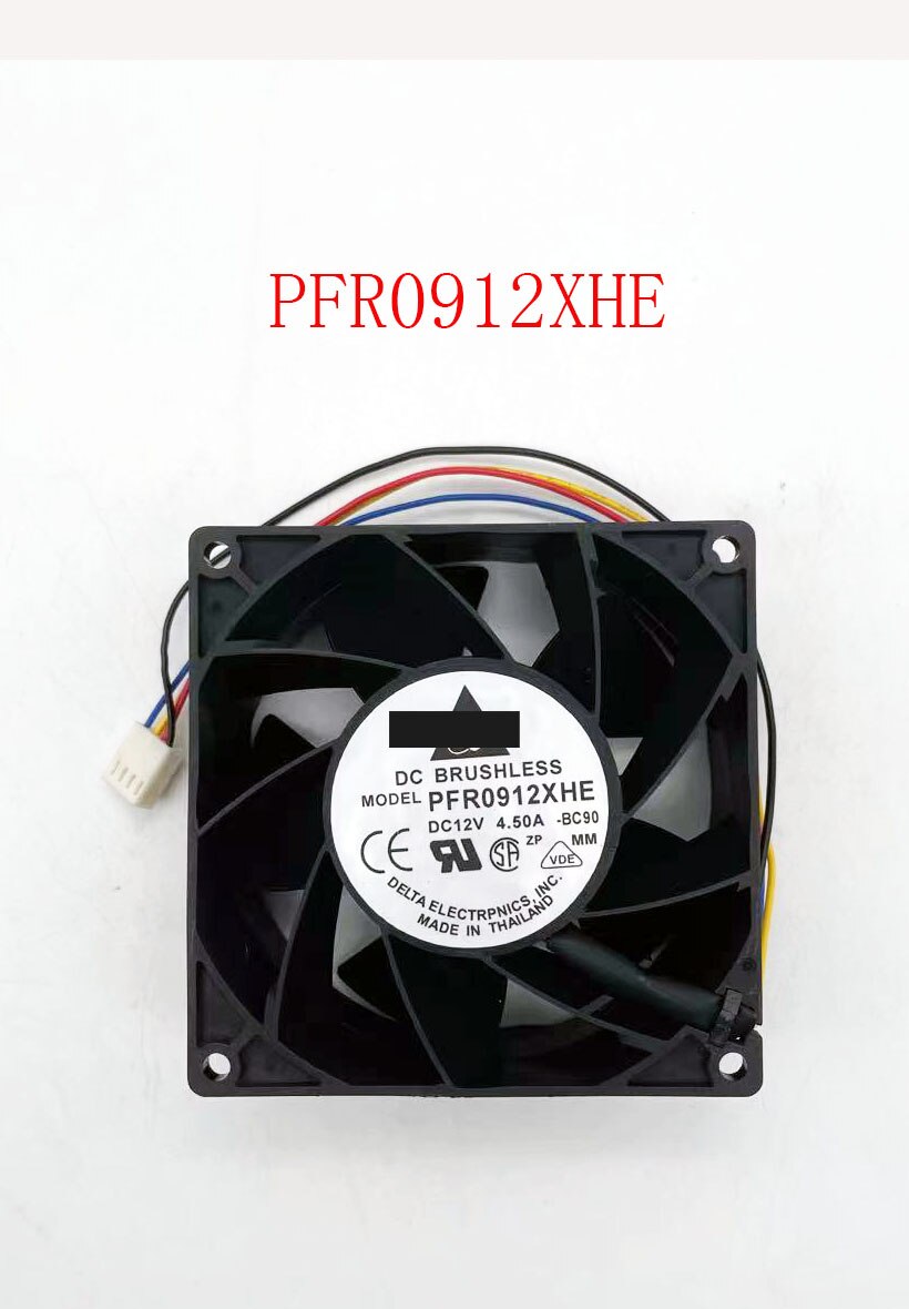 Delta PFR0912XHE 12V 4.50A 90x90x38mm 4-Pin High Speed Fan – 95% New, Tested