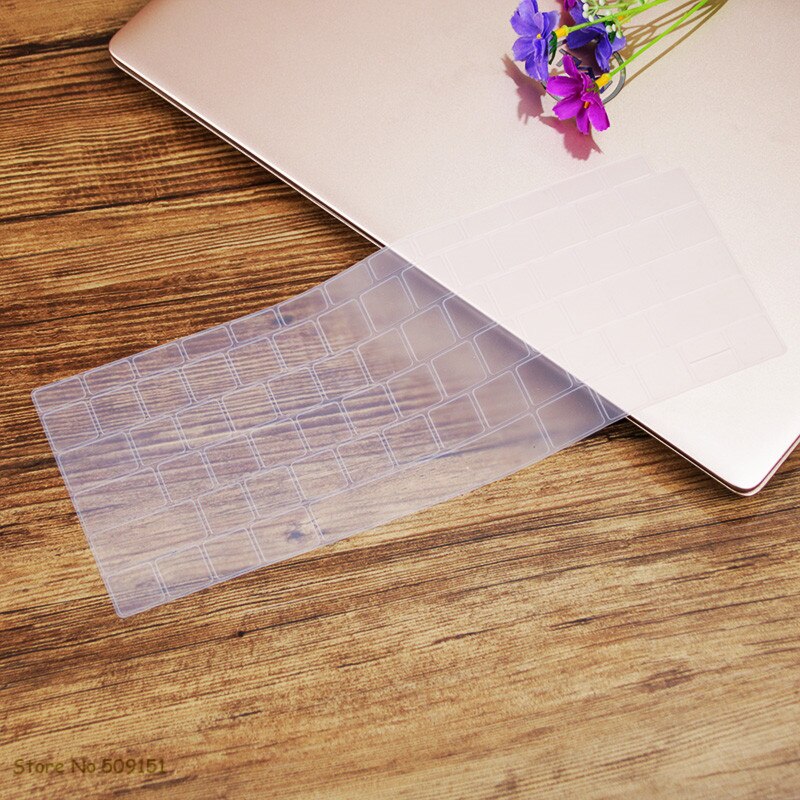 Angielski US Teclado klawiatura Protector pokrywa ochronna skóra dla nowego Apple MacBook Air 13 13.3 cala A1932 2019 2018 Touch ID: Transparent