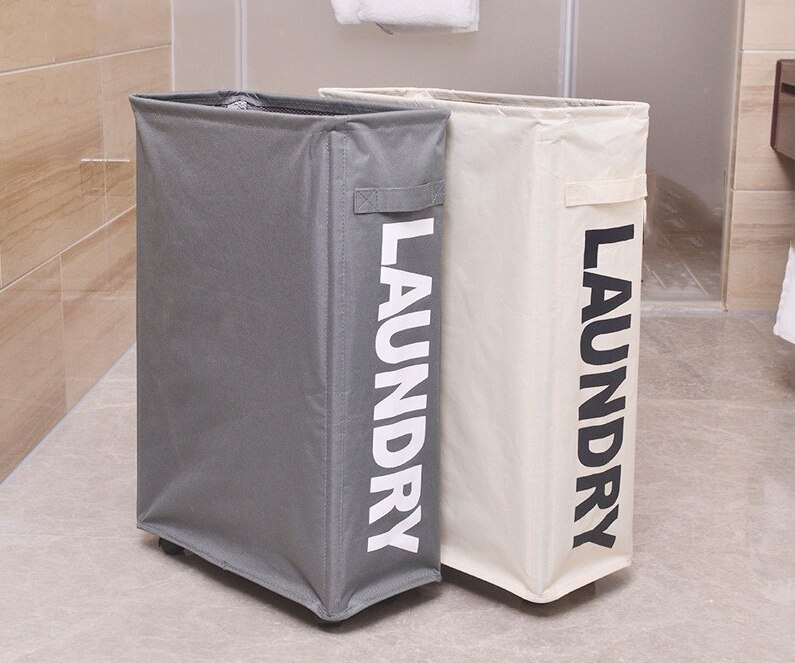 Cesto para la ropa sucia con ruedas, cesta plegable, forro de malla, resistente al agua, organizador duradero