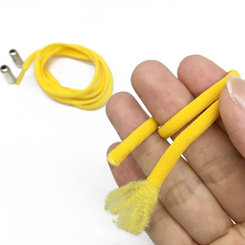 1 Pair Metal Lock Elastic Semicircle Shoe Laces For Kids and Adult Sneakers Shoelace Quick Lazy NO TIE Shoelaces