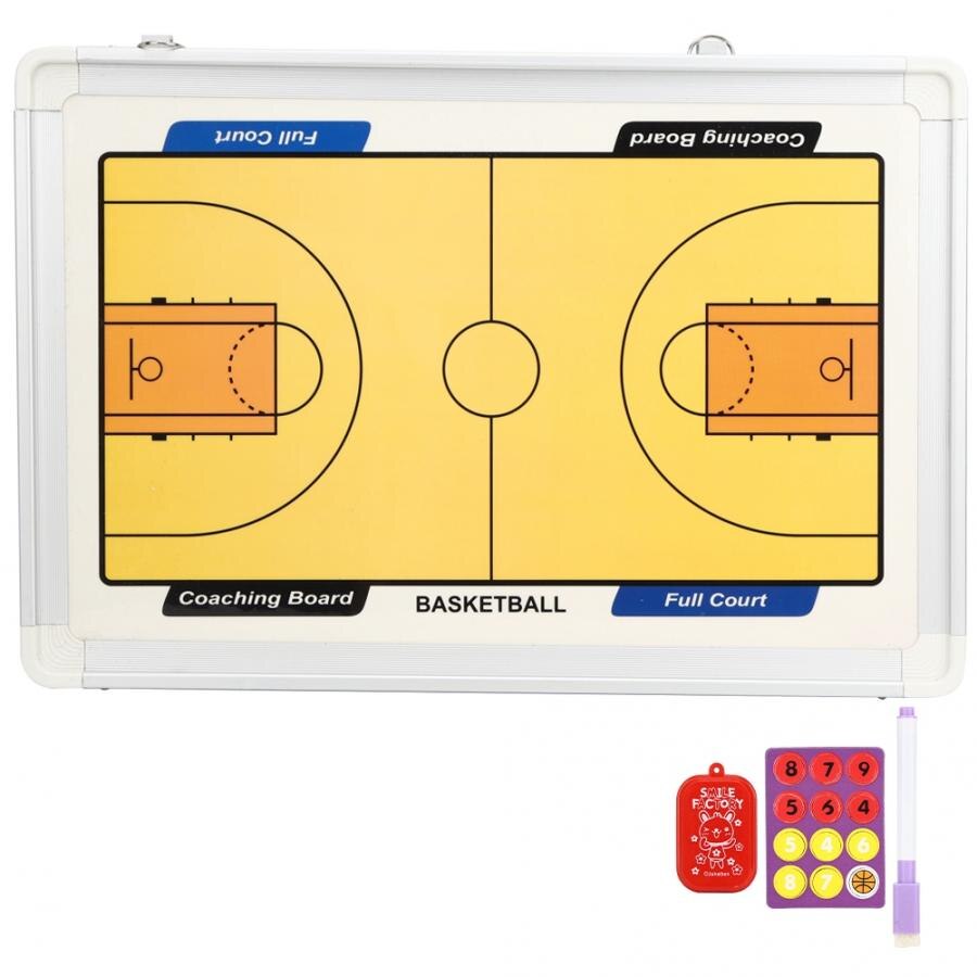 Basketball Tactic Board Aluminium Alloy Frame Magnetic Basketball Board Durable Board with Pen Basketball Accessory