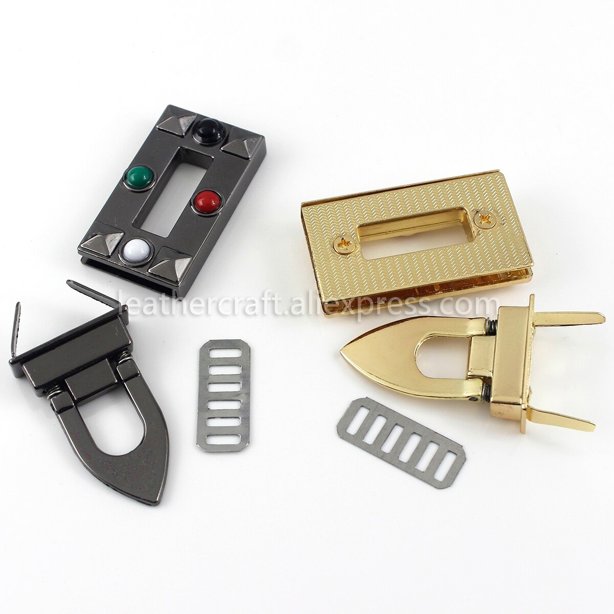 1x Metal Bag Folding Lock Clasp Push Lock Closure Catch Buckles Leather Craft Women Bag Purse Handbag Accessoy 1-1/2&quot;