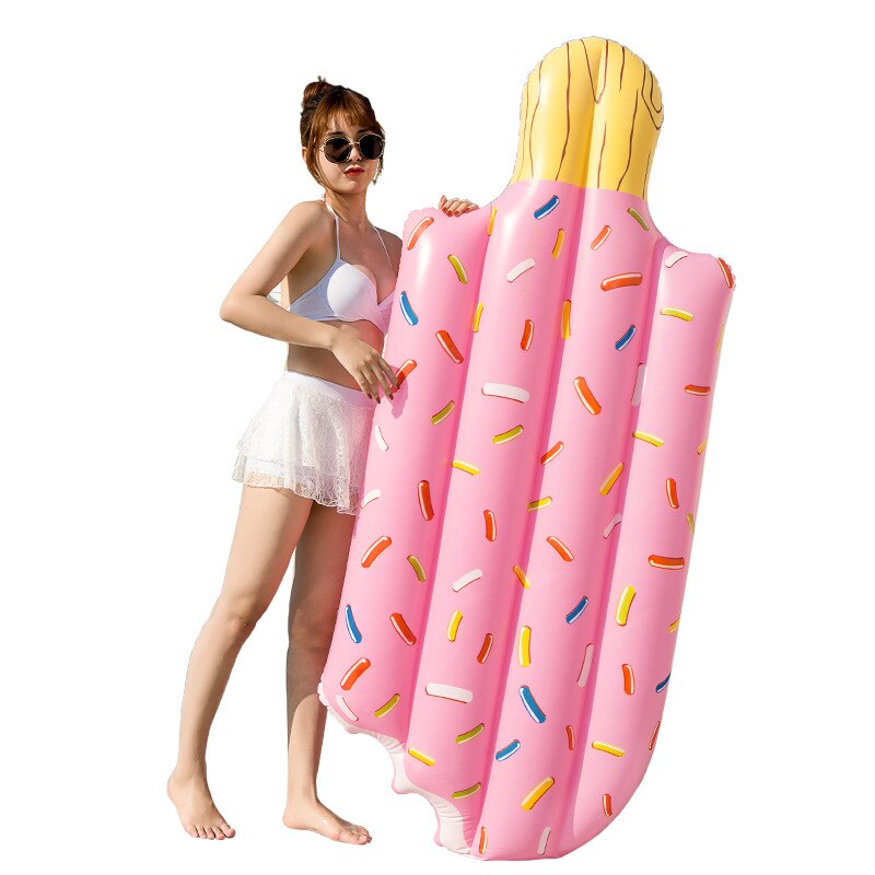 Neue sommer aufblasbare schwimm insel matt, Strand schwimmen Schwimmbad luft matratze bett, Festival Party schwimm spielzeug für Erwachsene freundlicher: Popsicle 196X86cm