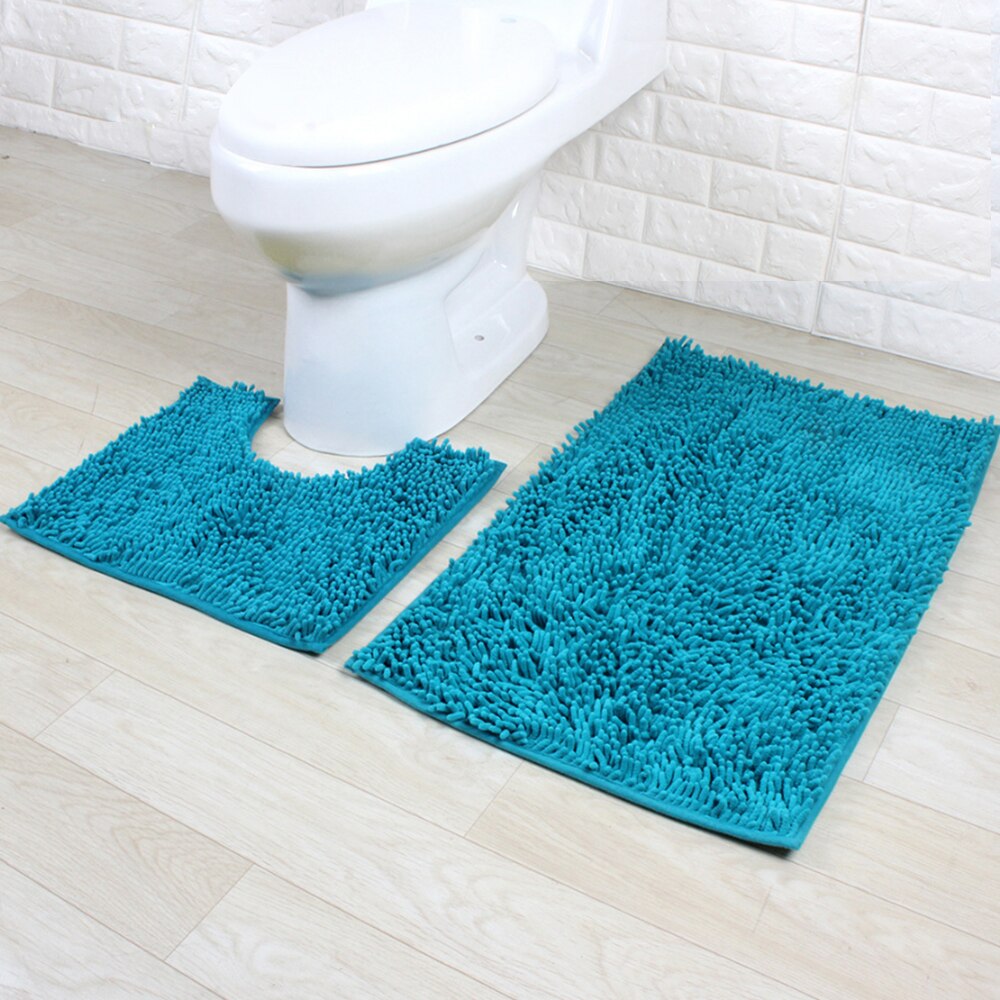 2 stuks - slip badmat badkamer tapijt tapijt set flanellen keuken badmat tapijt badkamer toilet mat wasbaar toilet tapijt