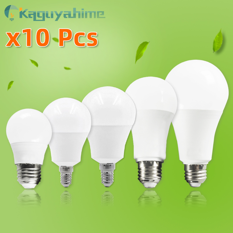 = (K) = 10 stücke LED E27 Licht E14 Birne 3W 6W 9W 12W 15W 20W zusammengesetzt Aluminium LED Lampe E14 AC 220V 240V Lampada Ampulle Scheinwerfer