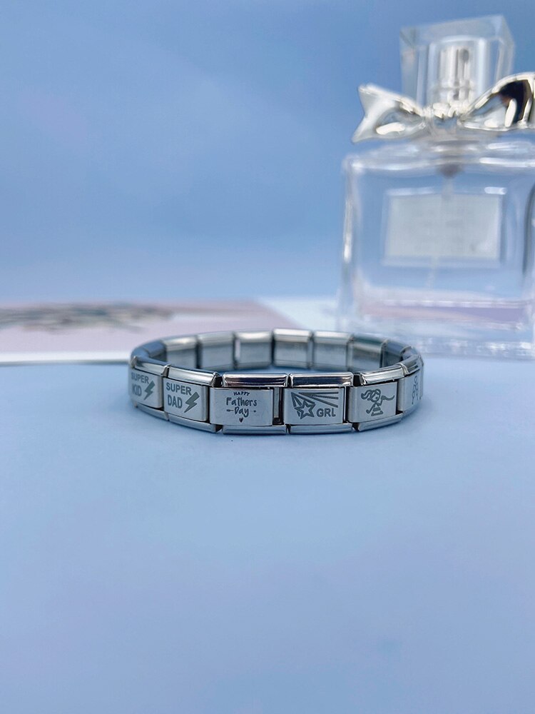 Hapiship Neue Original Gänseblümchen Süße Nette Liebe Schloss Herz WIFI Charme passen 9mm Armbinde Edelstahl Schmuck DIY, der DJ267