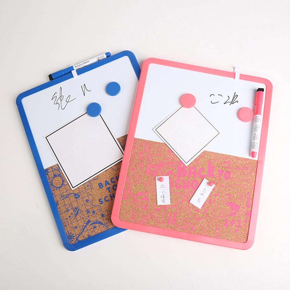 Pizarra blanca magnética, tablero de corcho para mensajes de notas de dibujo, combinación de tablones de anuncios, oficina, F3MA