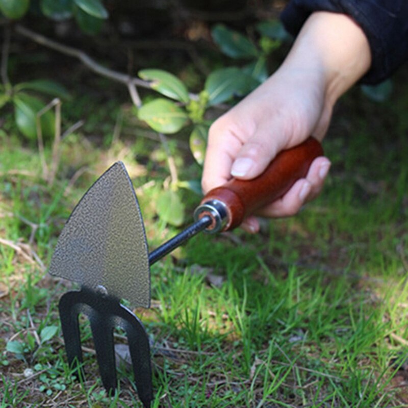 Mini Shovel Rake Set Mini Garden Tool Bonsai Tools Set Wooden Handle Metal Head Shovel for Flowers Potted Plants