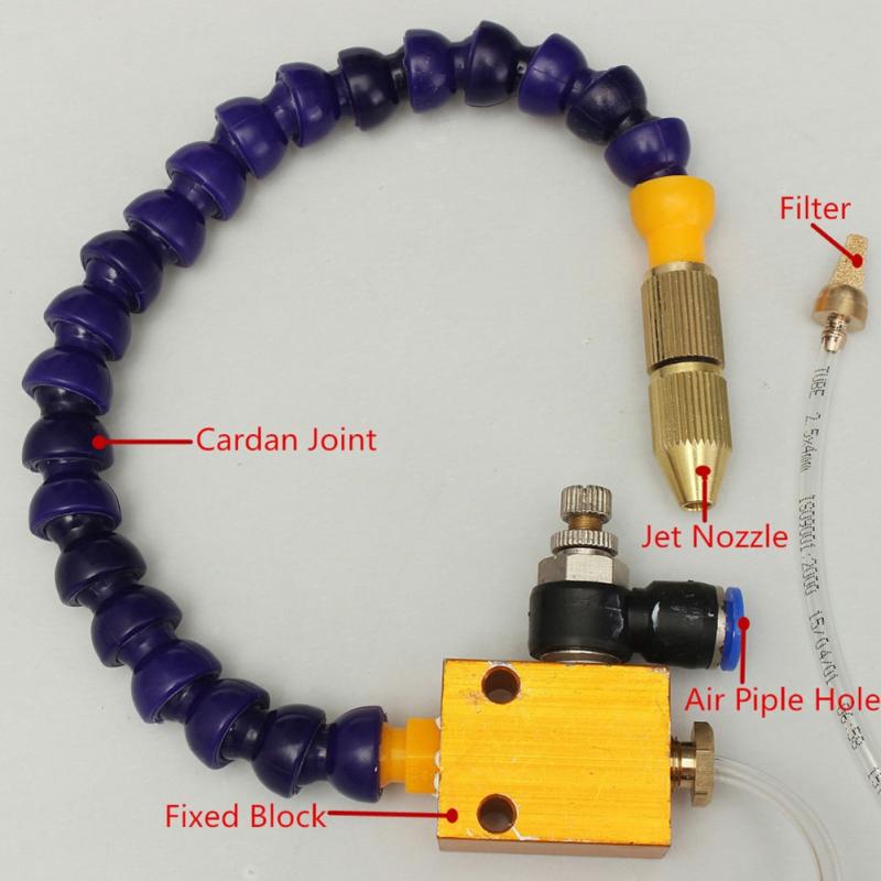 CNC Lathe Lubrication Drill Grind Nozzle 8mm Air Pipe Spray System