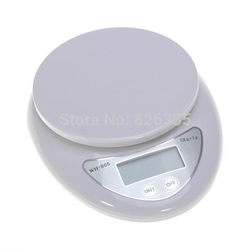Portable 5kg digital LED liquid crystal electronic scale kitchen scale postal food balance measurement weight libra