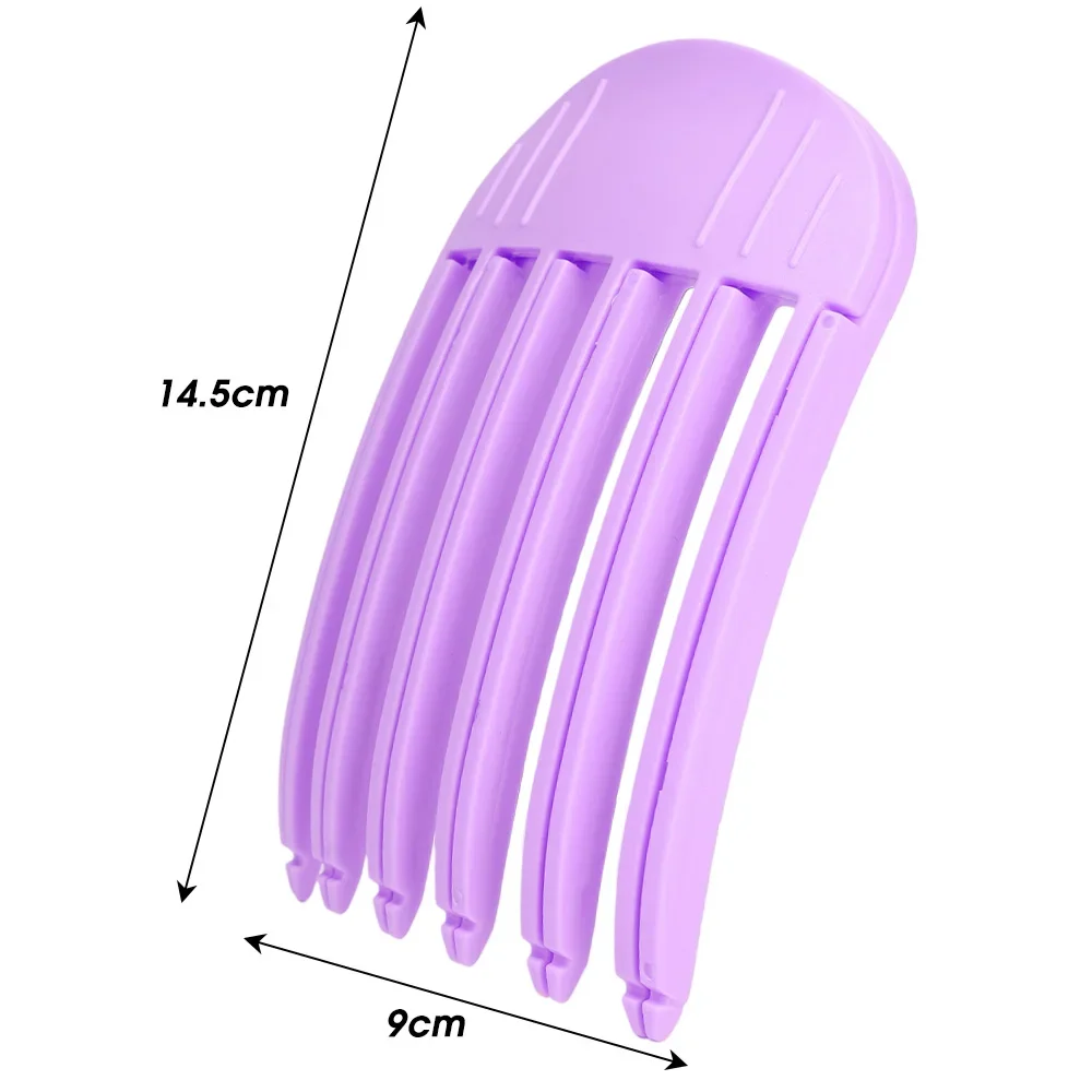 Horquilla esponjosa de 3/6 dientes para mujer, Clips de flequillo rizado, peines para esculpir viento perezoso, Clips de forma fija, herramientas de estilismo de alto arco: Rojo