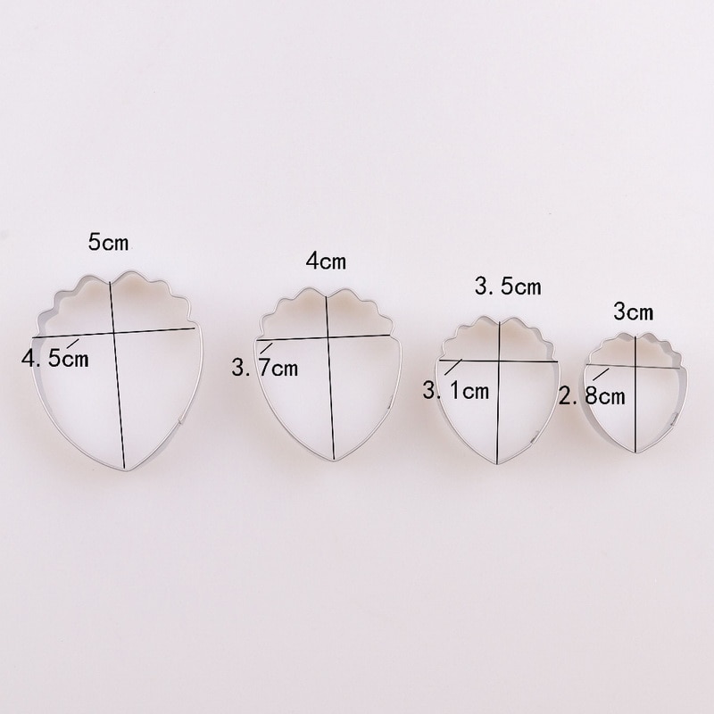 Stainless Steel Peony Flower Petal Cake Cutter Slicer Set DIY Fondant Cake Decarating Tools Kitchen Accessories 4pcs/set A327