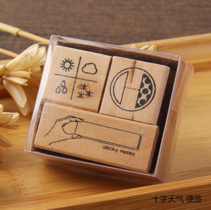 Vintage weather week challenge label stamp DIY wooden rubber stamps for scrapbooking stationery scrapbooking standard stamp: F