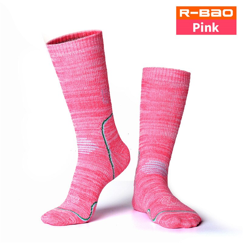 R-BAO Warm Sports Socks Men Thickening Alaska Terry Thermo Sock Skiing Outdoor Thermal Sock High Warmth Snow Hiking Sport: Clear / L