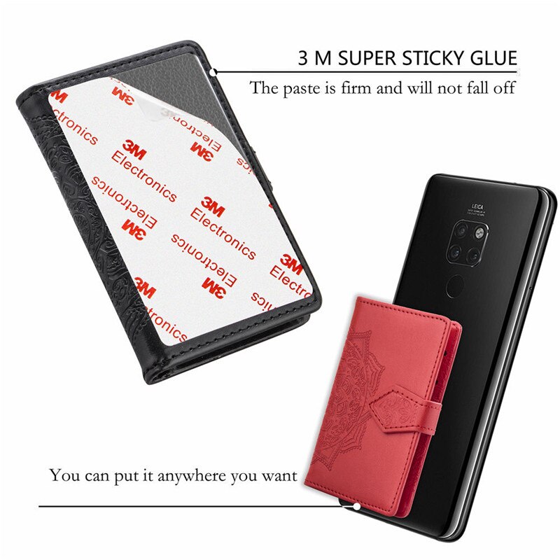 praktisch Zurück Karten Halfter Brieftasche Kredit Ich würde Karte Tasche 3M Klebstoff Aufkleber Für iPhone Samsung Xiaomi Huawei Telefon beutel