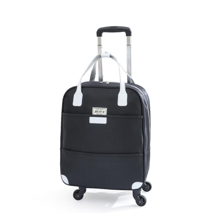 women travel trolley bag Travel Luggage Bag carry on handluggage bag Travel bag with wheel travel hand luggage bags travel bags: 20 inch black