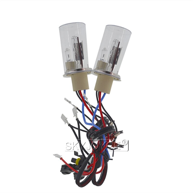 SKYJOYCE 12V 55W H4-2 HID Headlight Bulb With Halogen Lamp 35W H4H H4L Ceramics Metal Base Xenon Bulbs 4300K 6000K Car Lights