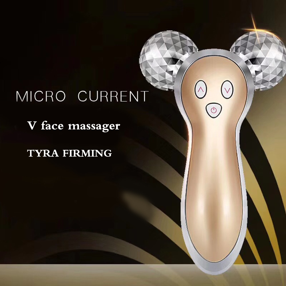 Mini Mikrostrom Facelifting Maschine Hautstraffung Verjüngung Spa USB Ladung Gesichts Falten-entferner Gerät Gesicht Walze