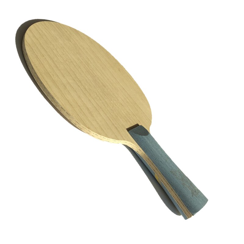 5 lag rent tre med 2 lag arylat karbonfiber langt håndtak shake hold bordtennisblad horisontalt grep fl ping pong