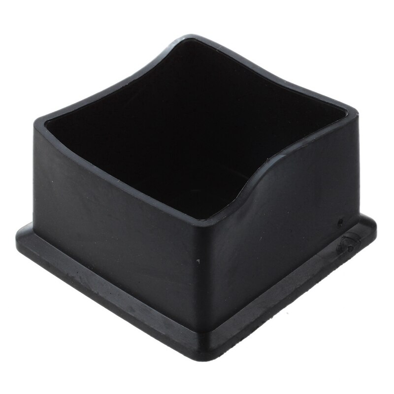 Vierkant Zwart Rubber 50Mm X 50Mm Voet Voor Tafel Stoel Been: Default Title