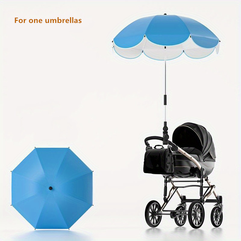 All-Purpose UV Protection Parasol Umbrella with Secure Clamp - Adjustable Sun Shade for Bikes, Trolleys, Wheelchairs, and Outdoo: Yellow