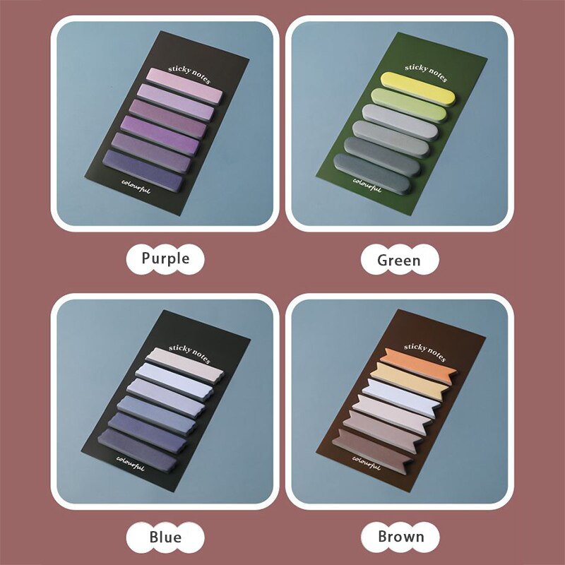 120 Sheet/Pack Gradient Color Sticky Note Stitching Notepad Stickers Cute Memo Pad DIY Kawaii Stationery Student Diary Supplies