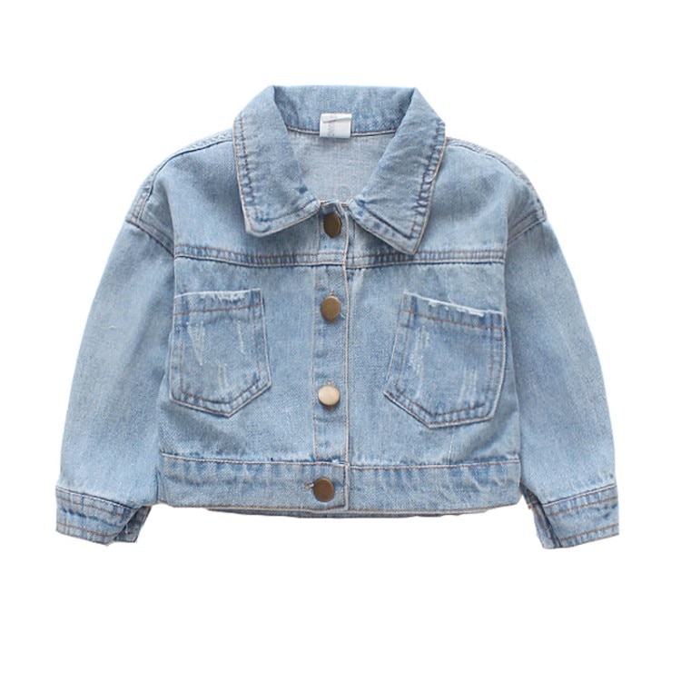 Jacket for Girls Boy Jeans Coat Korean Kids Clothes Children Denim Jacket Toddler Baby Girls Windbreaker Coat 1 2 3 4 Years Old