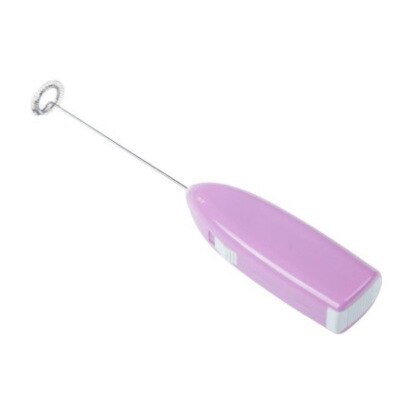 1pc Milch Trinken Kaffee Schneebesen Rührgerät Metall Elektrische Schneebesen Edelstahl-düse Schäumer Mini Griff Rührer Praktische Küche Kochen Werkzeug: Rosa