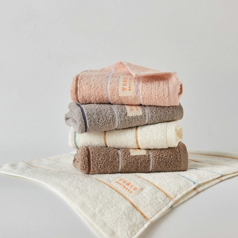 Face Towel Bathroom Super Absorbent Luxury Soft Cotton Anti-Microbial Towels Hand Towel 33x73cm Stripe Style 100% Cotton MJ-1090