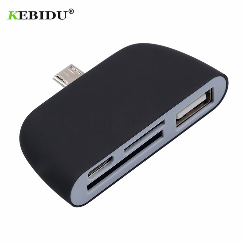 KEBIDU multifunctionele 4 in 1 OTG/TF/SD Smart Kaartlezer met Micro USB/Type C Lading Poort voor Samsung Galaxy S6 Rand Voor Telefoon