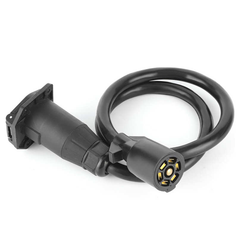 Auto Towing tools trailer towing hitch Trailer Extension Cord 7 Way 3.5ft Double Prong Male Plug Connector RV Connecting