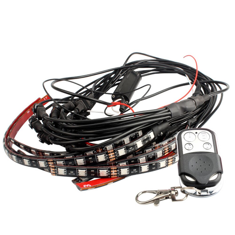12pcs Motorcycle LED Light Kit Strips Remote+Voice Control Outdoor Anti-resistance Repairing Elements Underglow Lights