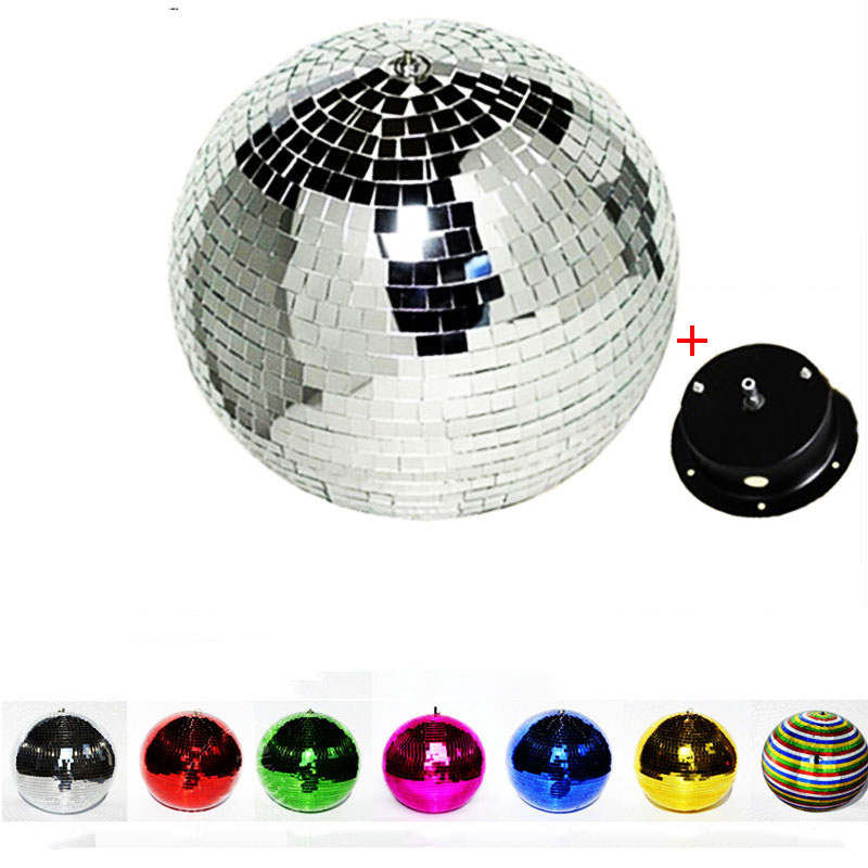 Spiegel discobol dia .10cm 15cm 20cm 25cm 30-100cm groovy glazen spiegel discobol met motor en metalen ophangring