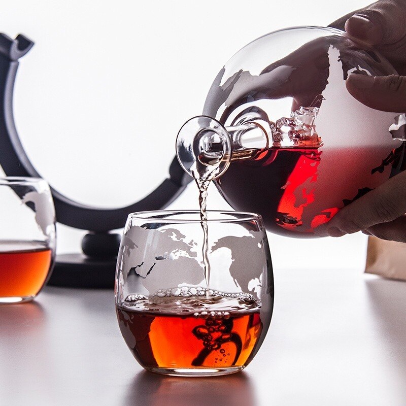 Vinflaska jordglob whiskydekanter vin luftare glas vin alkohol vodka spritdispenser hällare soda dispenserbar leveranser