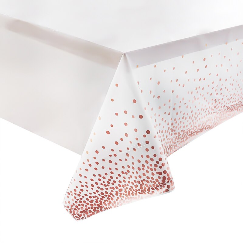 Assiettes or Rose de 24 pièces | Nappe jetable de fête, vaisselle d'anniversaire pour enfants adultes, décor de mariage pour fête d'anniversaire, fête d'anniversaire