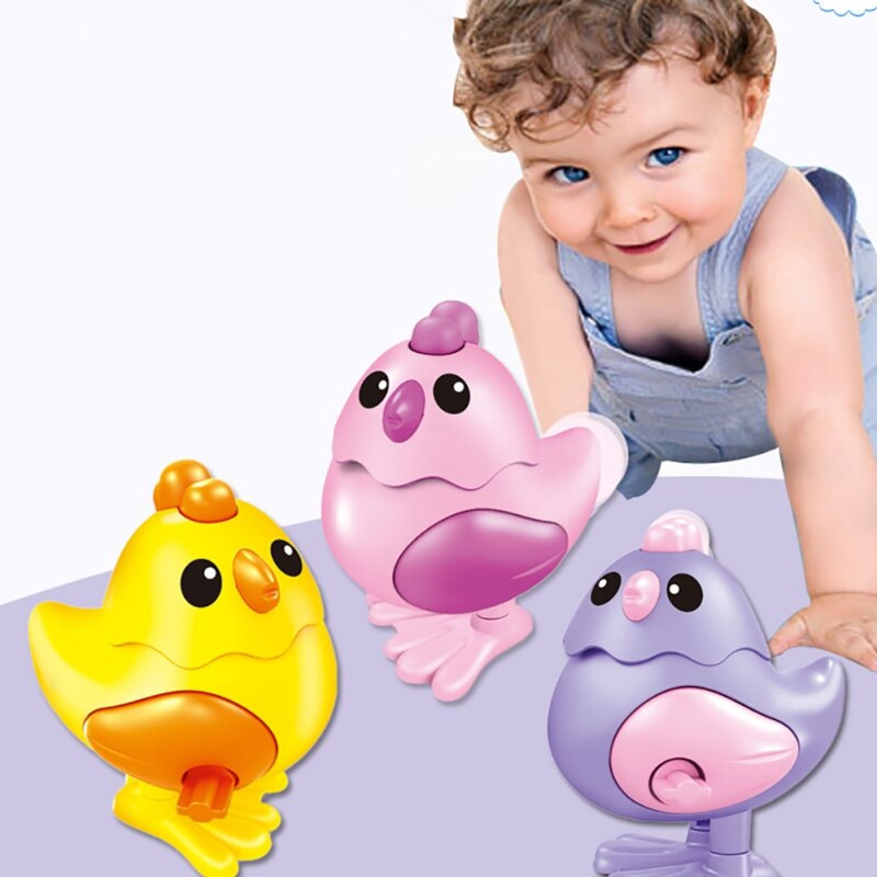 Pattern Cute Funny Chicken Kids 2-4Y Educational Toy Clockwork Jumping Walking Chicks Toys Baby Send Random Color