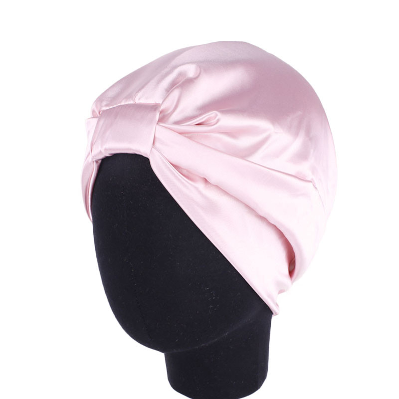Hijab en satin pour femmes, turban, double couche, élastique, couvre-chef pour la tête pour dames, tendance, collection: 4