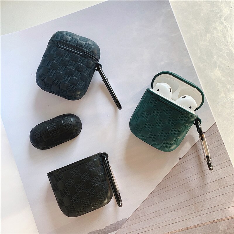 Vävt mjukt tpu silikonskydd för apple air pods 1 2 fodral för air pods 2 bärbara nyckelringar trådlösa bluetooth hörlursboxfodral