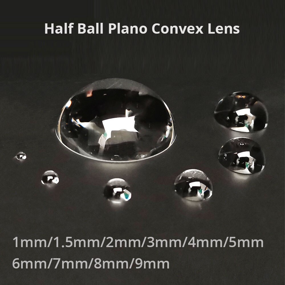 K9 Optische Glas 1Mm ~ 9Mm Halfbolvormige Lens Glas Half Bal Plano Bolle Lenzen Optics Precisie Instrument Lentes