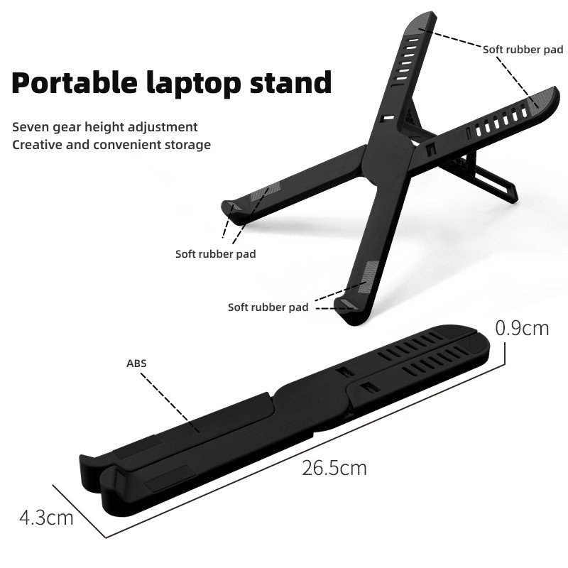 Laptopholder til macbook, foldbar, justerbar aluminiums computer, pc, tablet-holder, notebook-bord, bærbar computerholder, varmeafledning