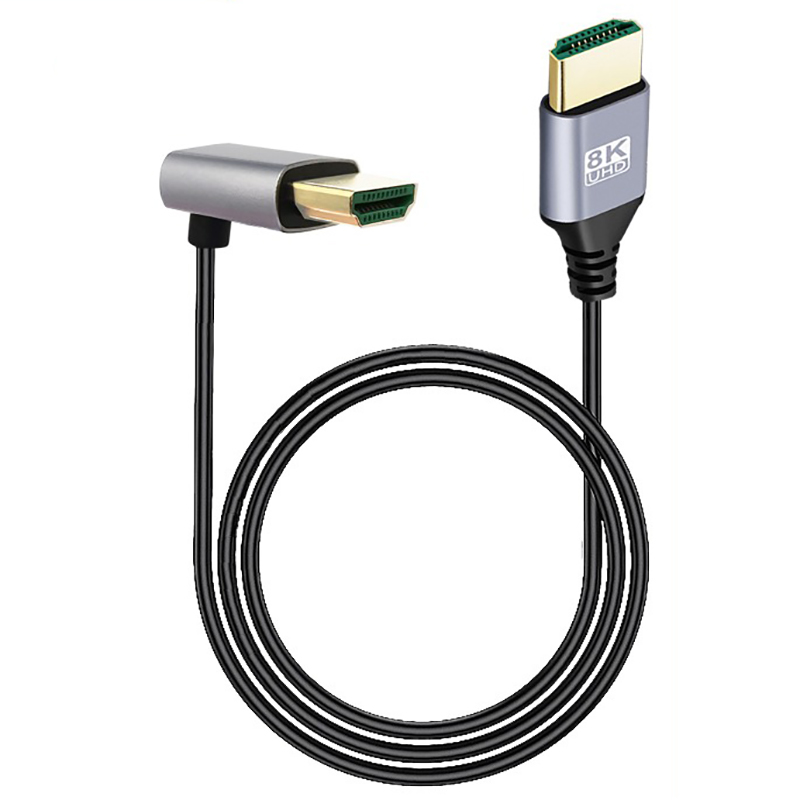 0,5M 1M 8K UHD-kabel omhoog/omlaag/links/rechts hoek HDMI-compatibel Mini Micro HD-scherm Dun snoer voor laptop PC Camera Monitor HDTV
